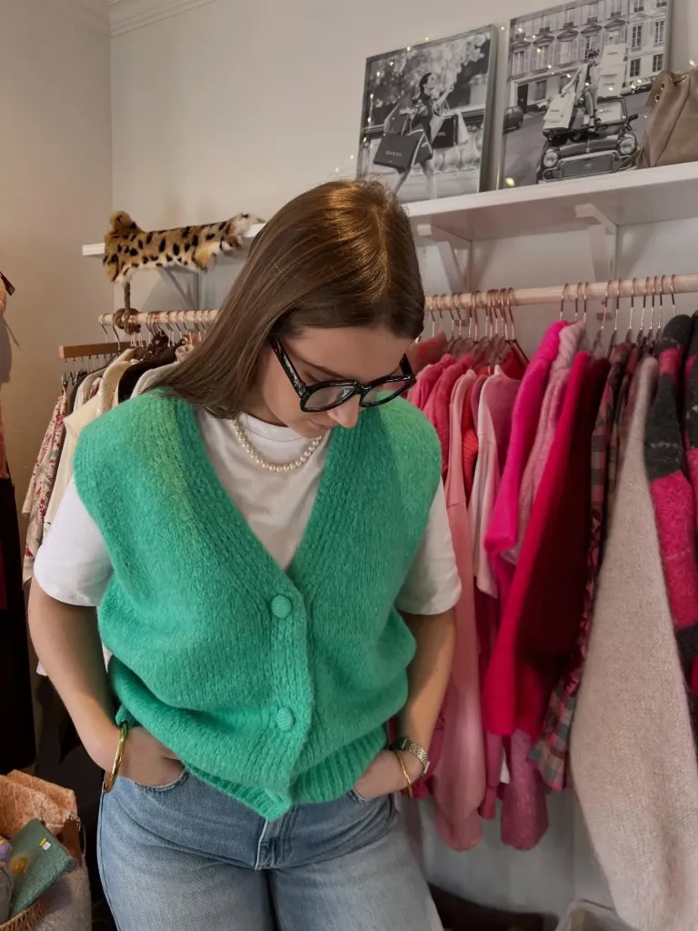 Pull Chine col châle