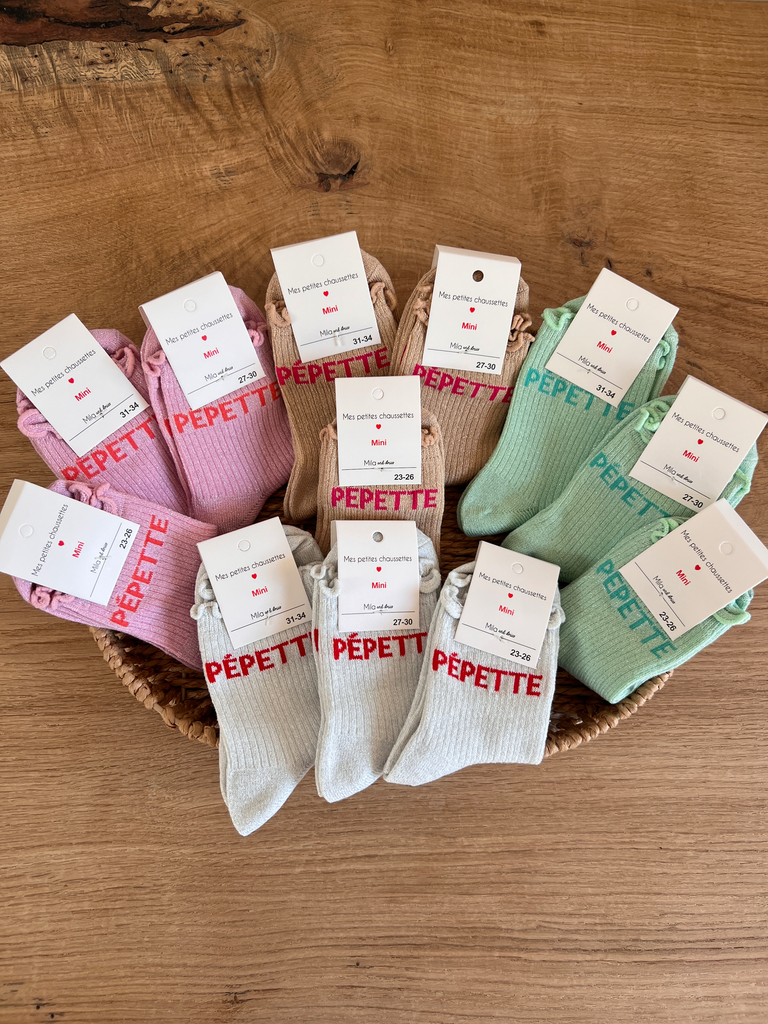 Chaussettes "Pépette" (Gris, 36-40)